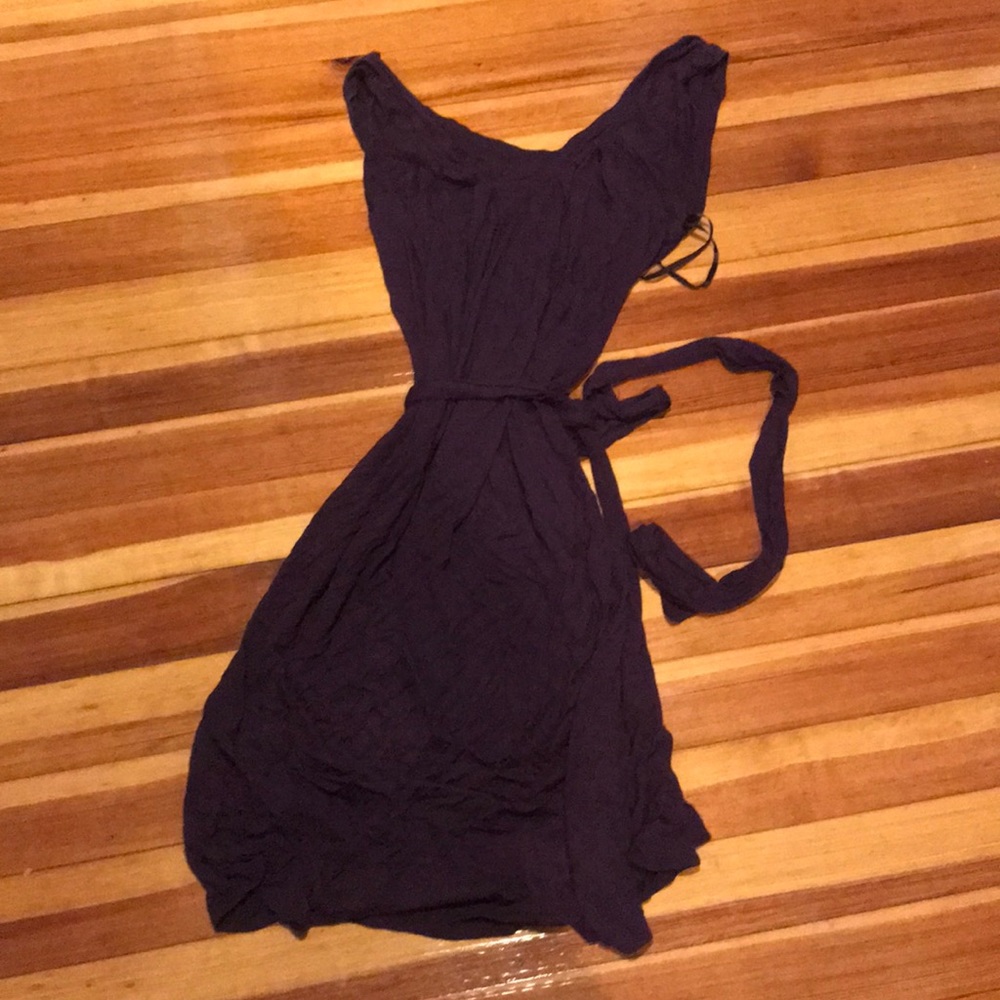 Maroon long scoop neck dress